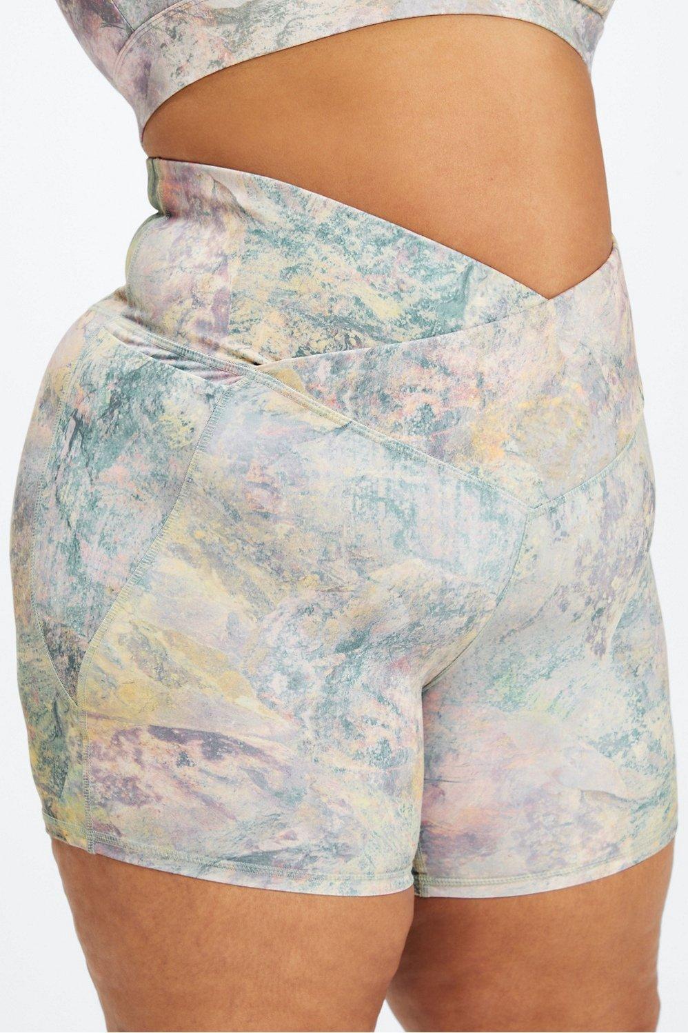 Fabletics High-Waisted PureLuxe Crossover 6 Short Womens Moonrock Size XXS Product Image