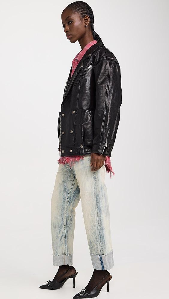 R13 Elongated Motorcycle Jacket | Shopbop Product Image