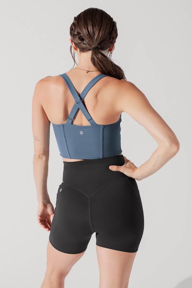 Daphne Corset Crop Top - Indigo Teal Product Image