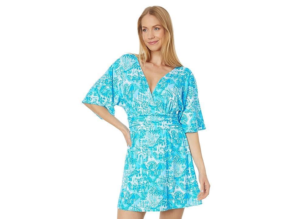 Lilly Pulitzer Parigi Skort Romper (Amalfi Sunny State Of Mind) Women's Jumpsuit & Rompers One Piece Product Image