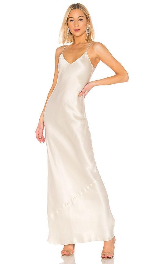 NILI LOTAN Cami Gown in Cream. - size S (also in M) Product Image