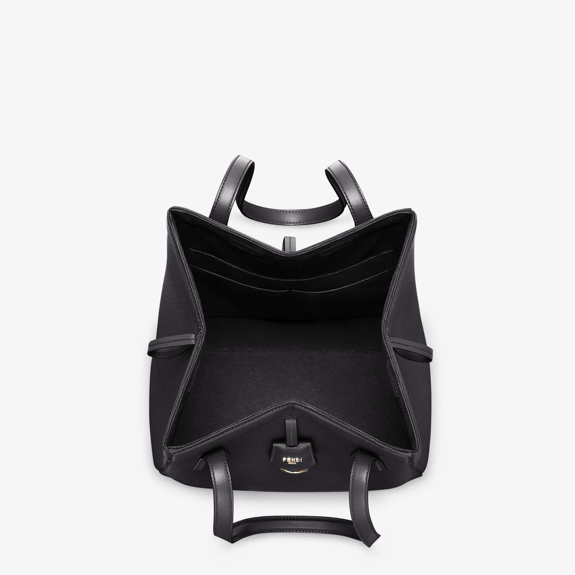 Fendi Origami MediumBlack leather bag that can be transformed Product Image