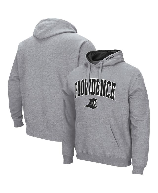 Mens Colosseum Heathered Gray Providence Friars Arch and Logo Pullover Hoodie Product Image