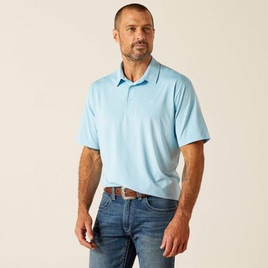 Ariat® Men's Sheltering Sky Blue 360 AirFlow Polo Product Image