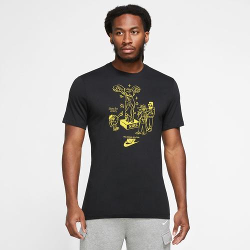 Nike Mens Art Is Sport T-Shirt - Black/Yellow Product Image