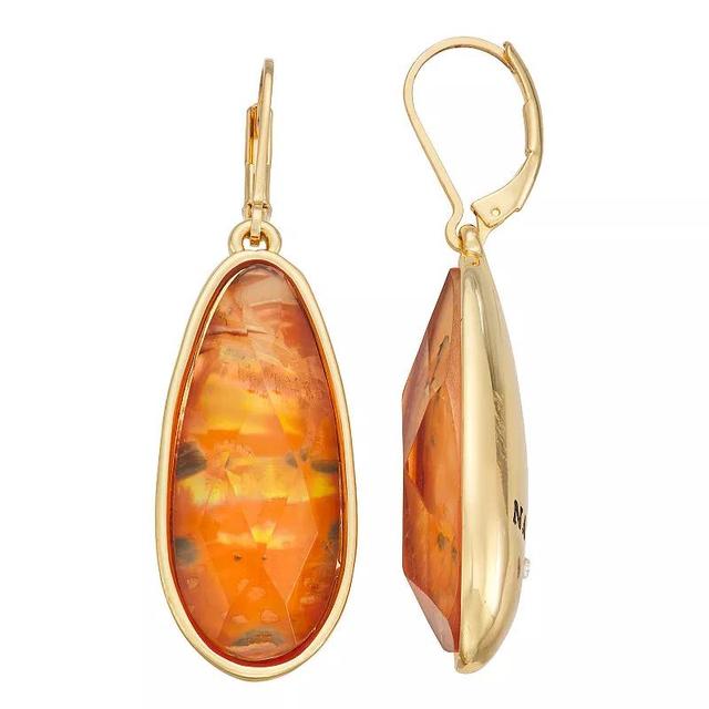 Napier Simulated Abalone Teardrop Earrings, Womens, Orange Product Image