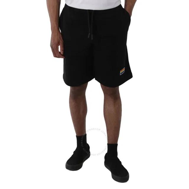 BURBERRY Black Pride Badge Drawstring Shorts Product Image