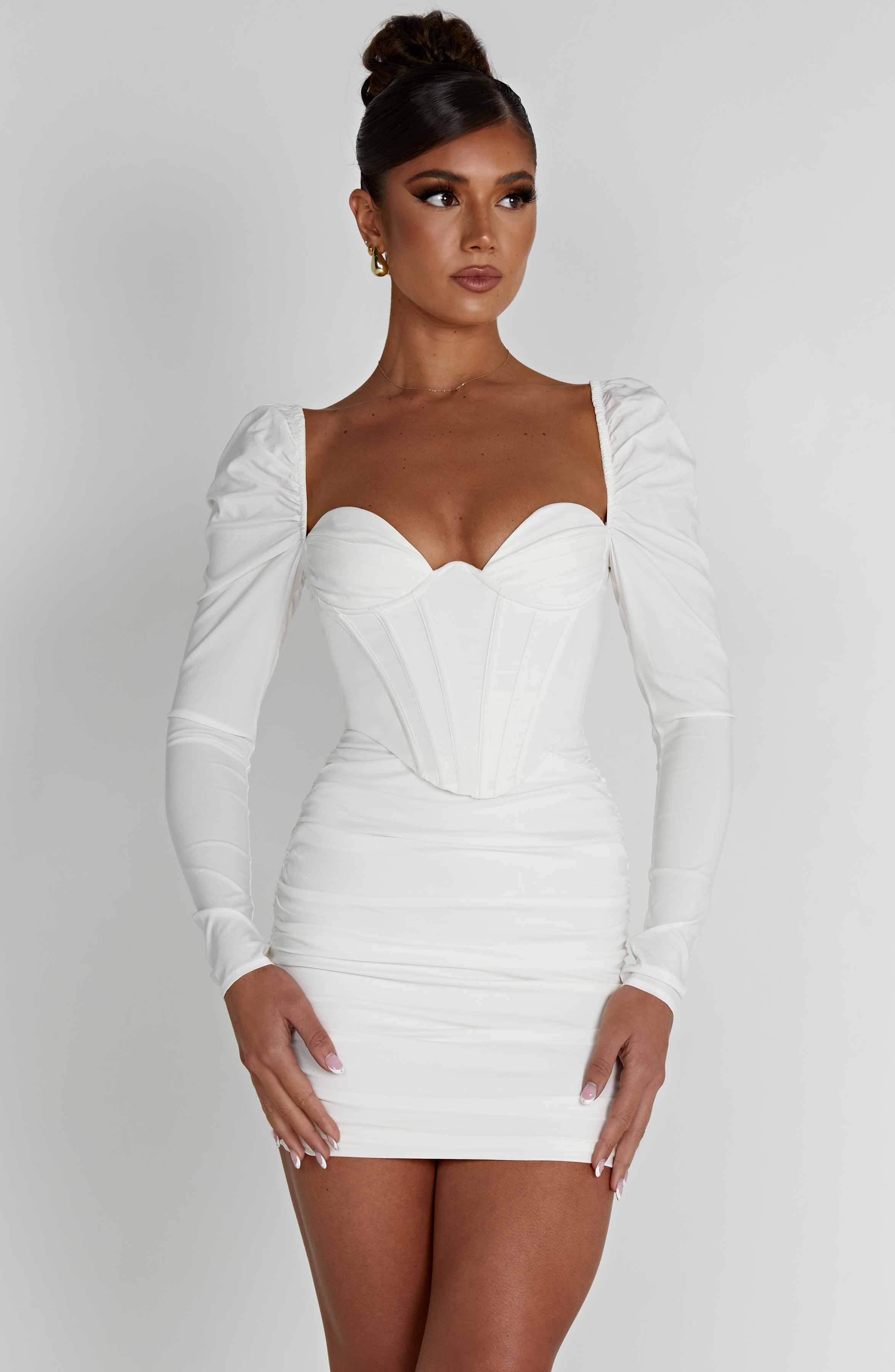 Louise Mini Dress - White Product Image