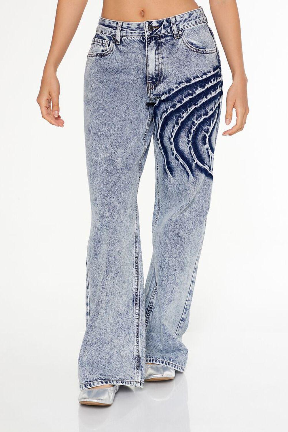 Abstract Mineral Wash Jeans | Forever 21 Product Image