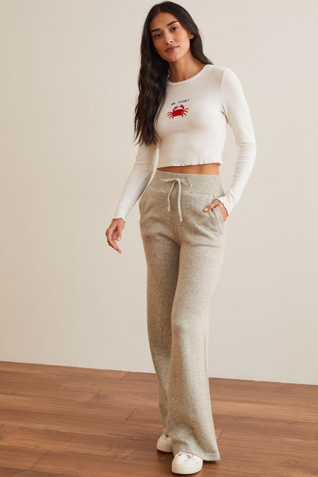 Unwind Wide Leg Sweater Pants Product Image