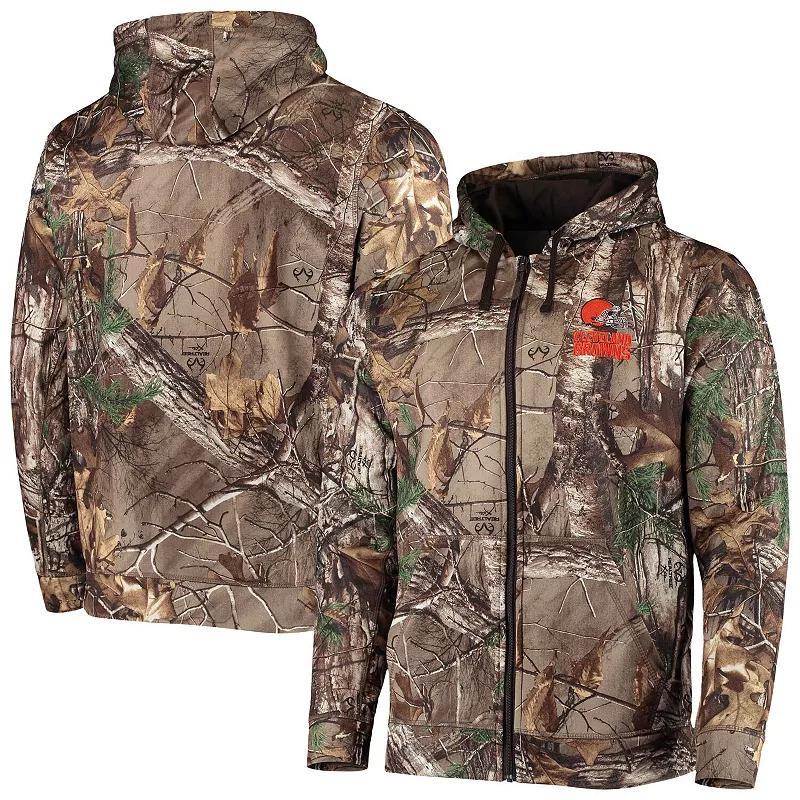 Mens Dunbrooke Realtree Camo Cleveland Browns Trophy Tech Fleece Full-Zip Hoodie Product Image