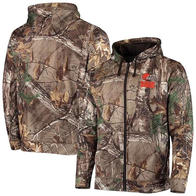 Mens Dunbrooke Realtree Camo Cleveland Browns Trophy Tech Fleece Full-Zip Hoodie Product Image