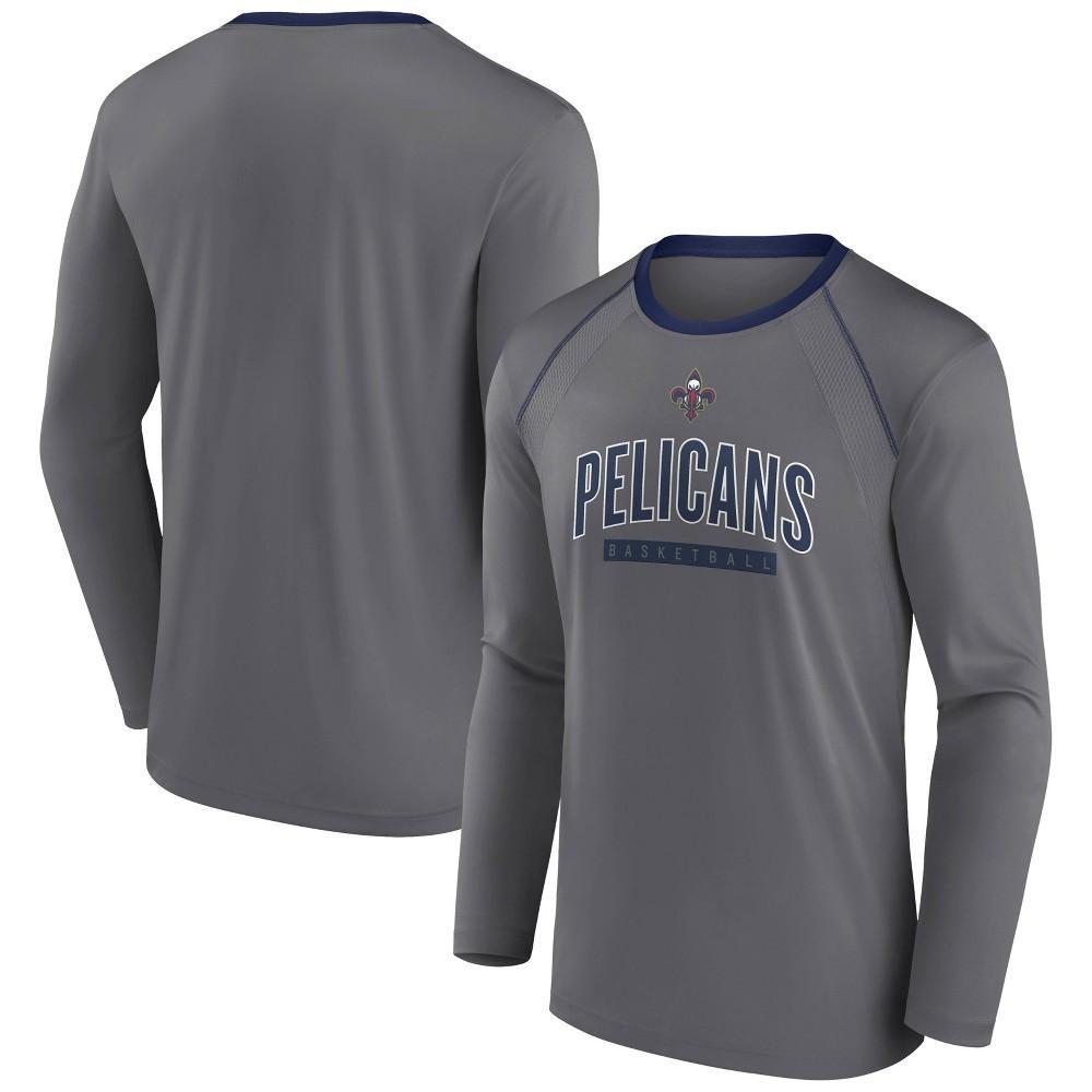 NBA New Orleans Pelicans Mens Long Sleeve Pick and Roll Poly Performance T-Shirt Product Image