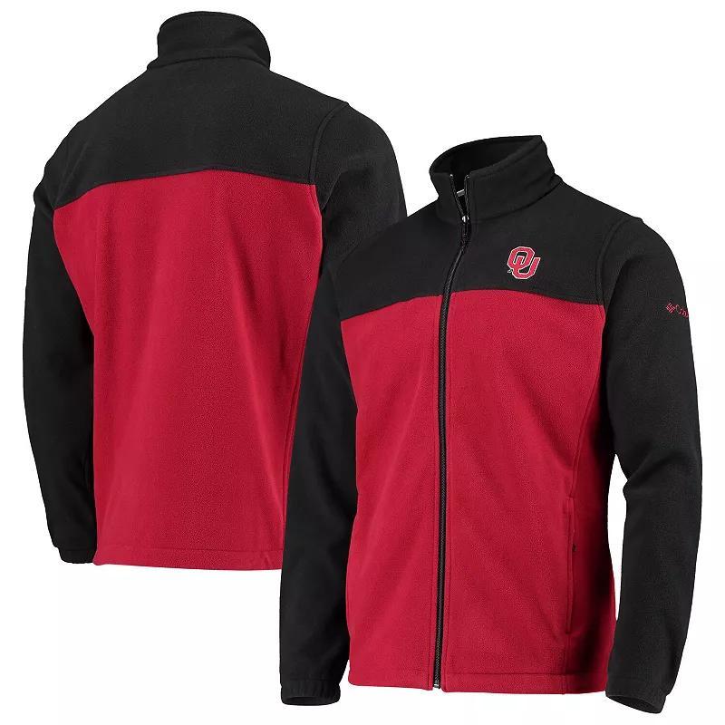 Mens Columbia /Crimson Oklahoma Sooners Flanker III Fleece Team Full-Zip Jacket Product Image