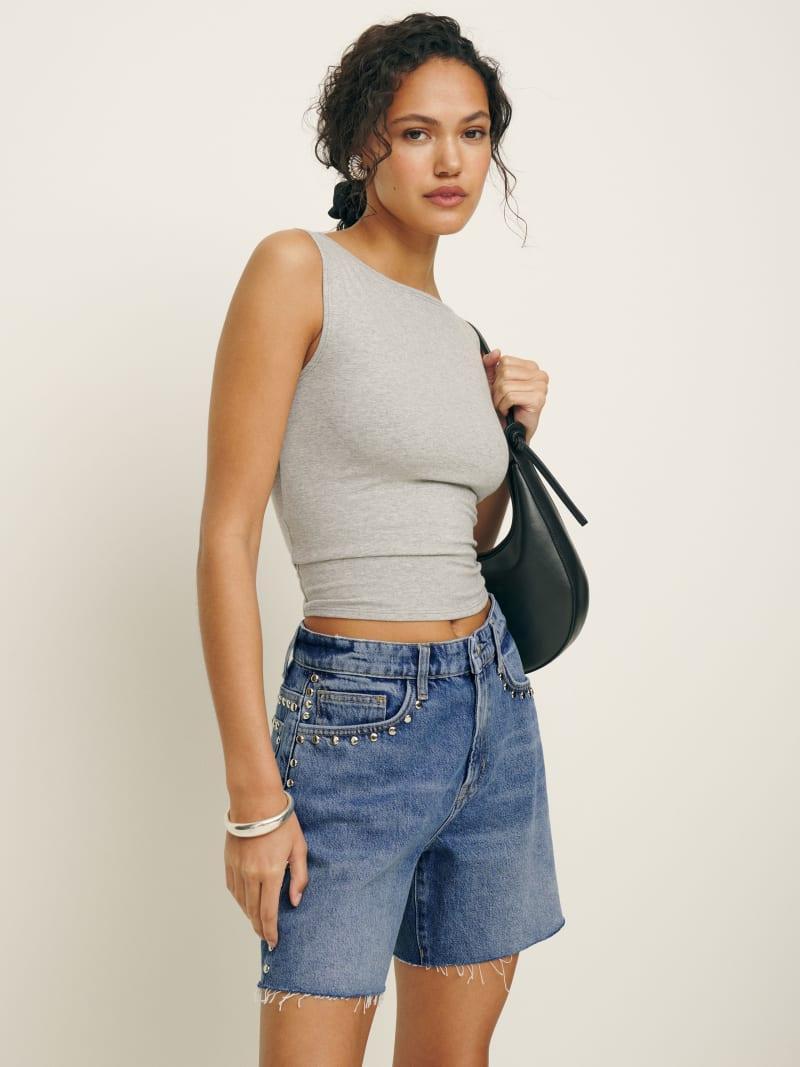 Raye Mid Rise Relaxed Jean Shorts Product Image