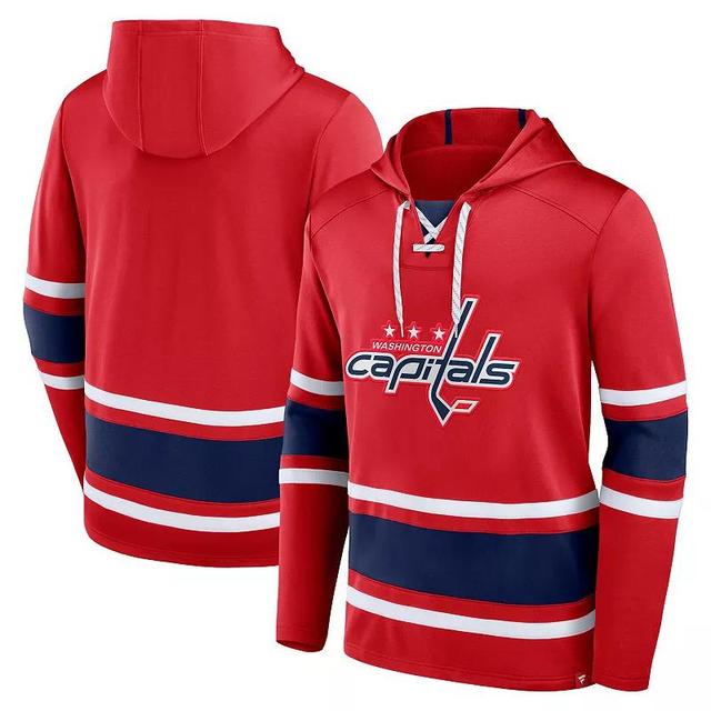 Mens Fanatics Branded Washington Capitals Puck Deep Lace-Up Pullover Hoodie Product Image