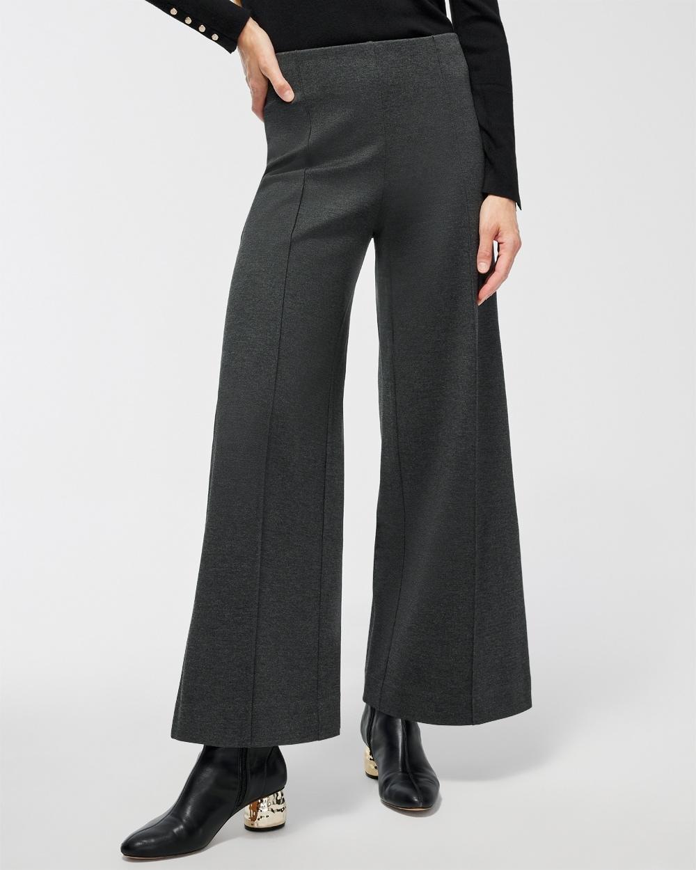 Women's Ponte Pintuck Relaxed Straight Leg Ankle Pants Product Image