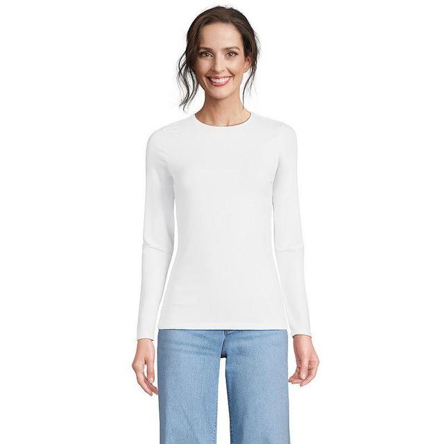 Womens Lands End Long Sleeve Crewneck Top Product Image