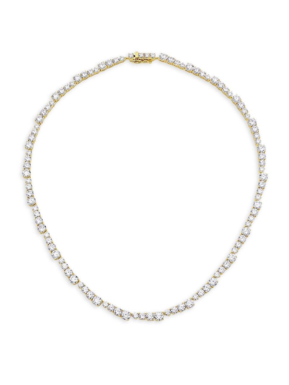 Womens Bubbly Bubble 18K-Gold-Plated & Cubic Zirconia Collar Necklace Product Image