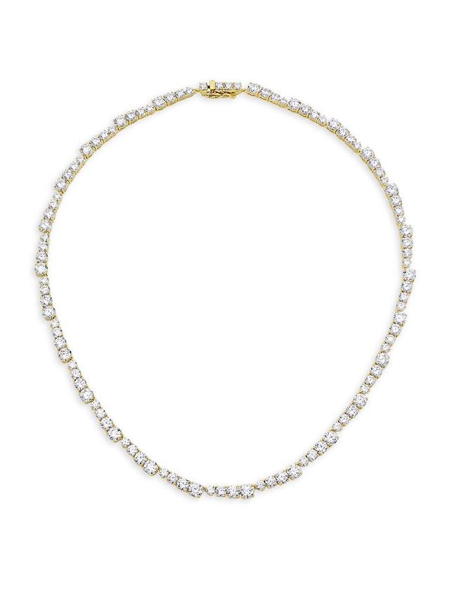 Womens Bubbly Bubble 18K-Gold-Plated & Cubic Zirconia Collar Necklace Product Image