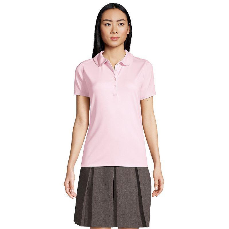 Womens Lands End Short Sleeve Cotton Performance Polo Shirt Product Image