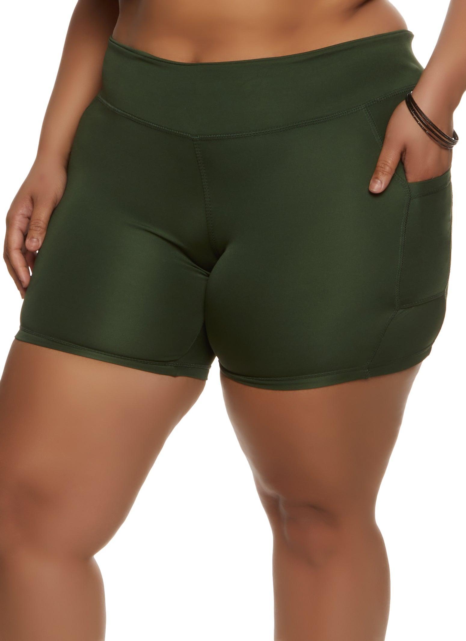 Womens Plus Size Side Pocket Bike Shorts Product Image