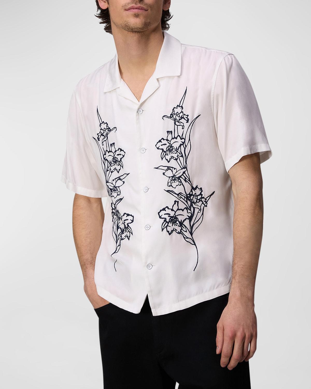 Mens Avery Embroidered Camp Shirt Product Image