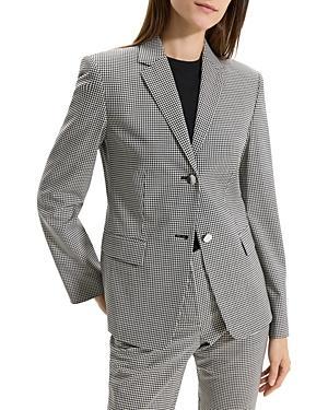 Theory Check Single Breasted Blazer Product Image