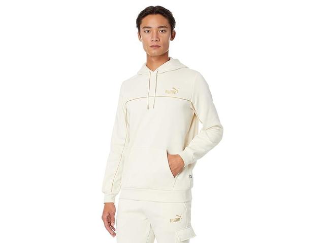 PUMA Essentials+ Minimal Gold Pullover Hoodie (Alpine Snow) Men's Clothing Product Image