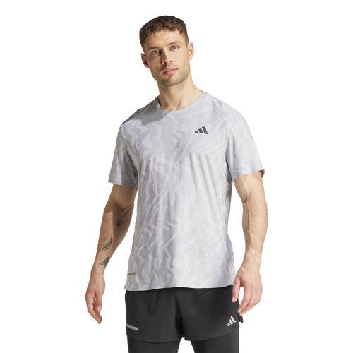 adidas Ultimate Engineered Running Tee Halo Silver L Mens Product Image