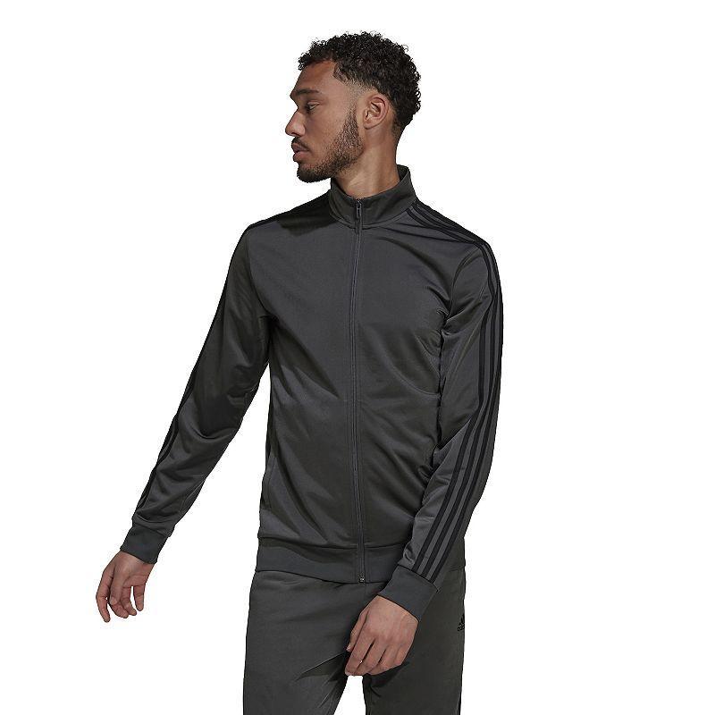 Big & Tall adidas Tricot Track Jacket, Mens Grey Product Image