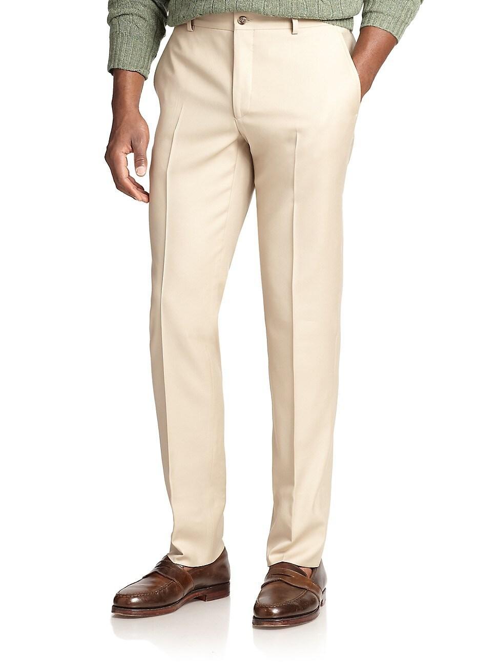 Mens Wool Twill Slim-Fit Trousers Product Image