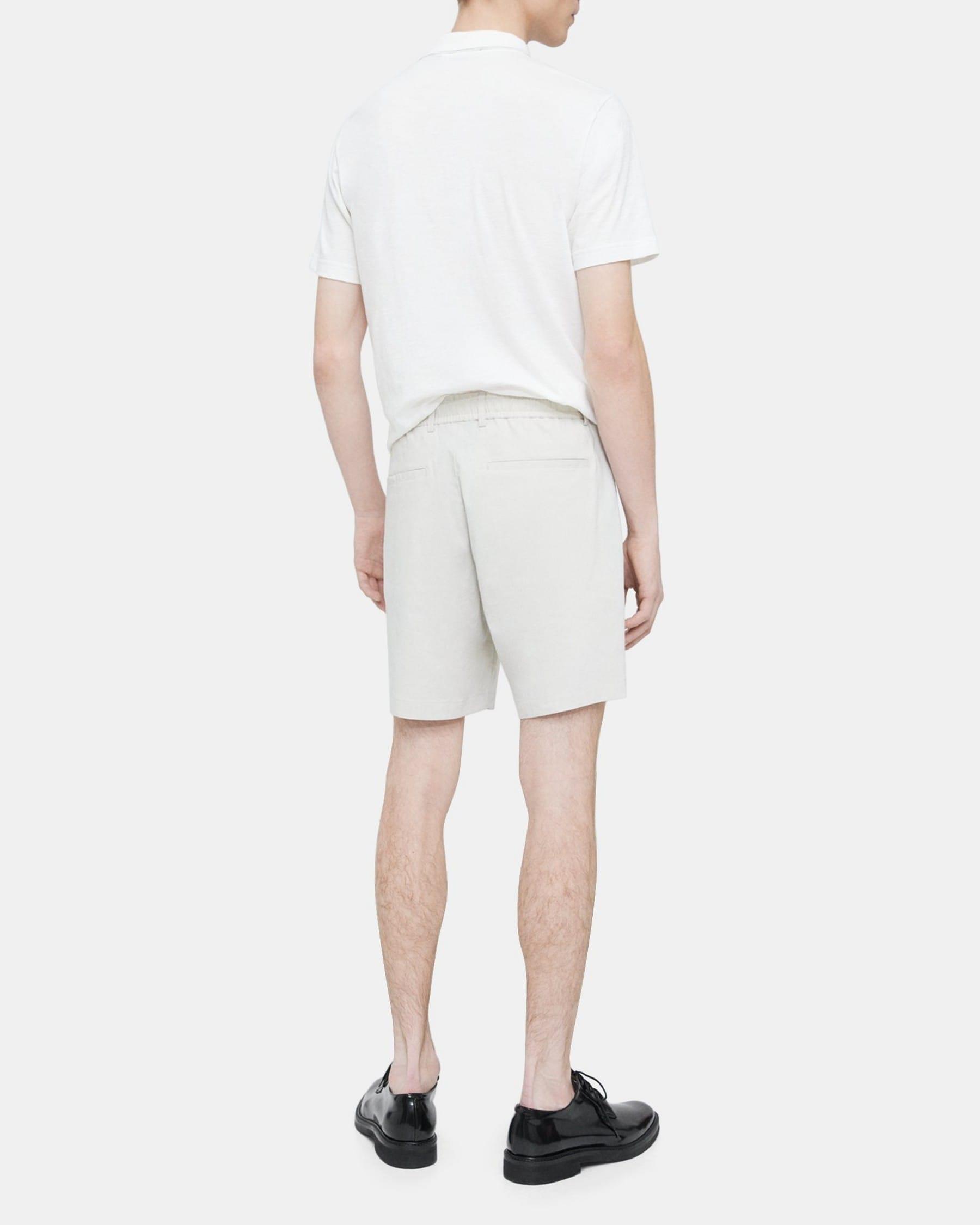 Tapered Drawstring Short in Stretch Linen Product Image