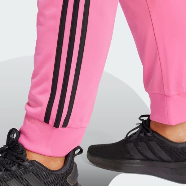 Essentials Warm-Up Slim Tapered 3-Stripes Track Pants (Plus Size) Product Image