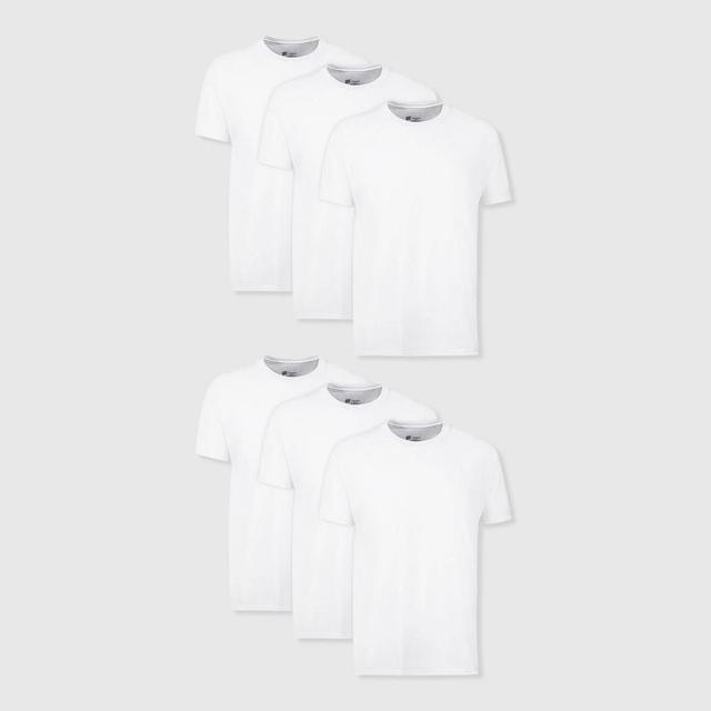 Hanes Mens Crewneck T-Shirt with Fresh IQ 6pk - White Product Image