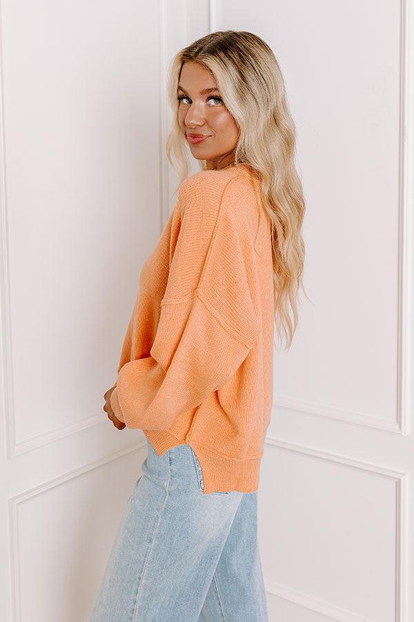 Let's Take A Trip Knit Sweater in Nectarine Product Image