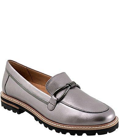 Trotters Fiora Leather Lug Sole Loafers Product Image