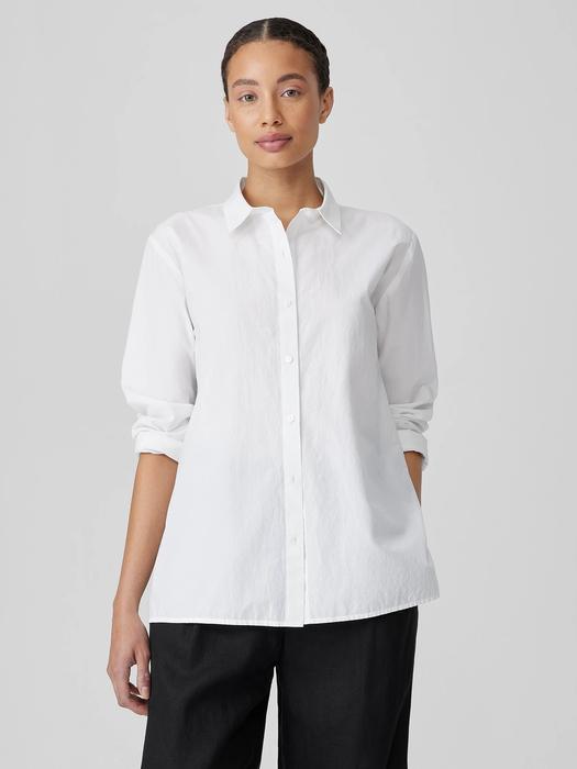 Washed Organic Cotton Poplin Classic Collar Shirt Product Image