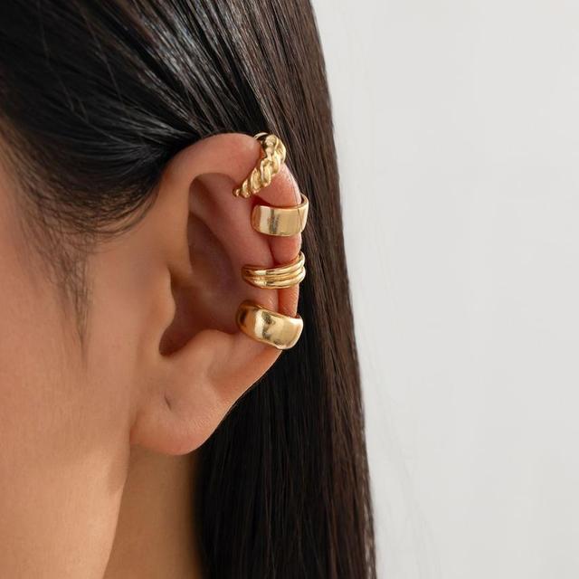 Metallic Huggie Earring Set Product Image