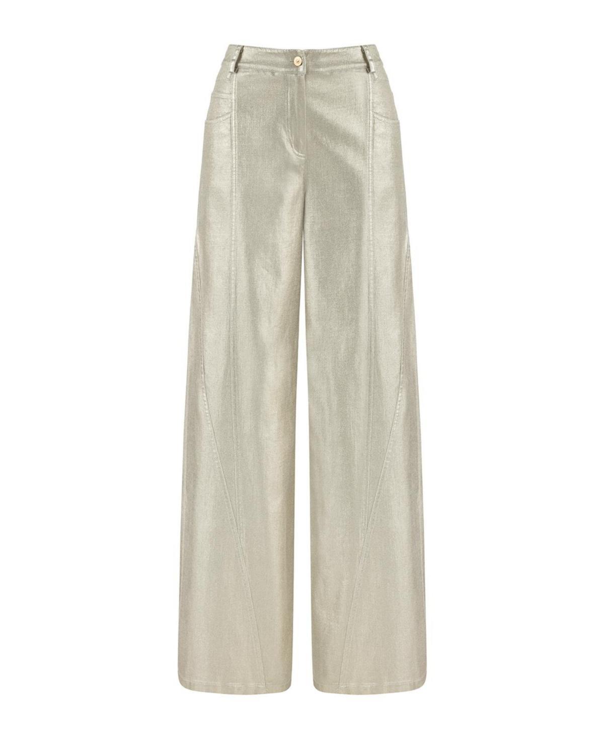 Women's Metallic Printed Pants Product Image