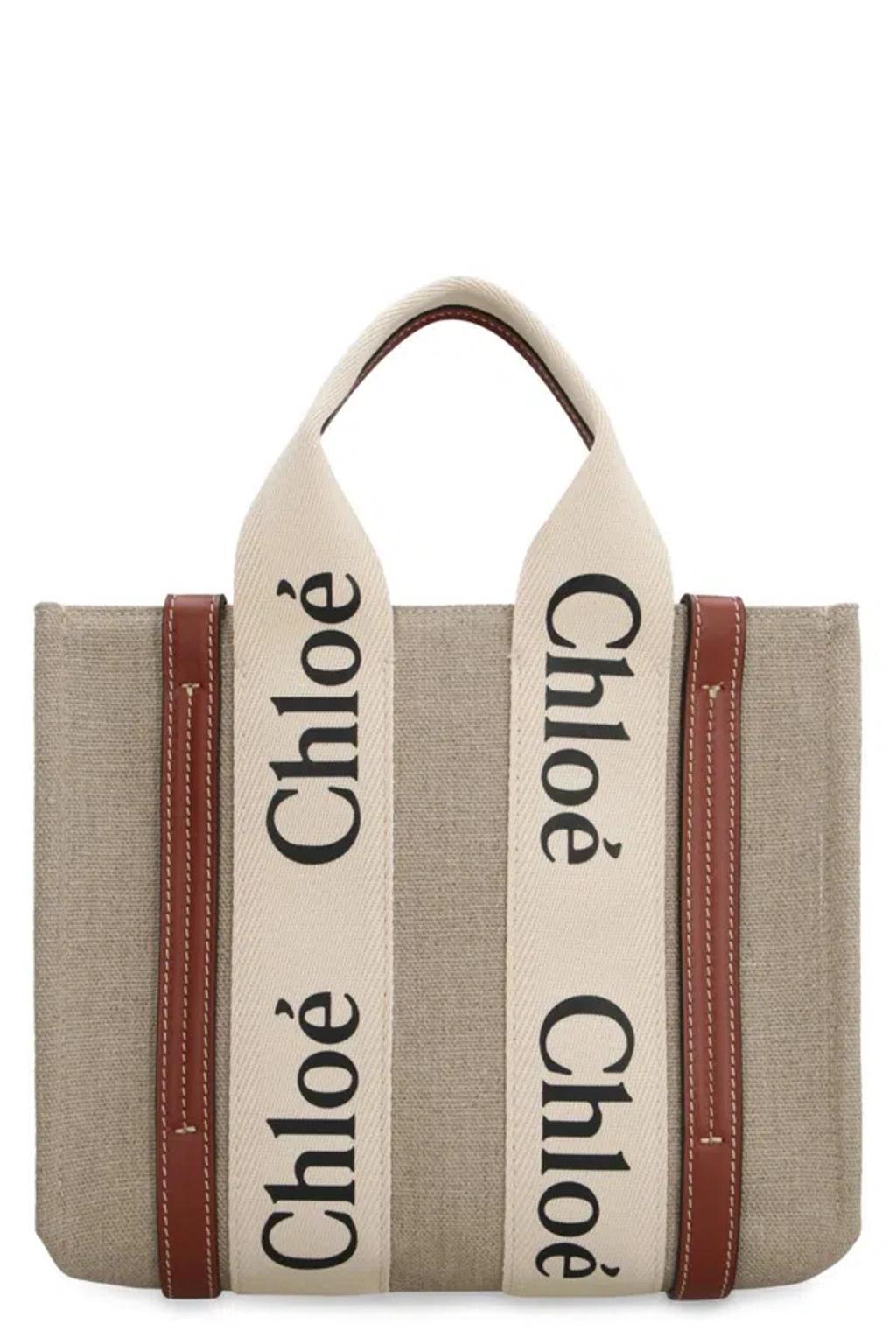 CHLOÉ Woody Handbag In Beige Product Image