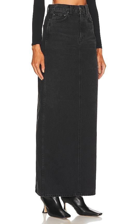 GRLFRND x Marianna Hewitt Amara Maxi Pencil Skirt with Back Slit in Black. - size 26 (also in 23, 24, 25, 27, 28, 29, 30, 31, 32) Product Image