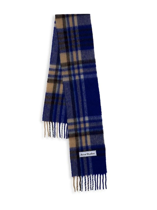 Acne Studios Plaid Alpaca, Wool & Mohair Blend Scarf Product Image