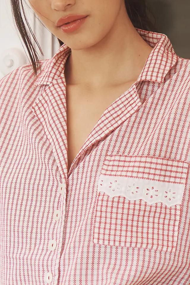 By Anthropologie Gingham Boxy Pajama Shirt Product Image