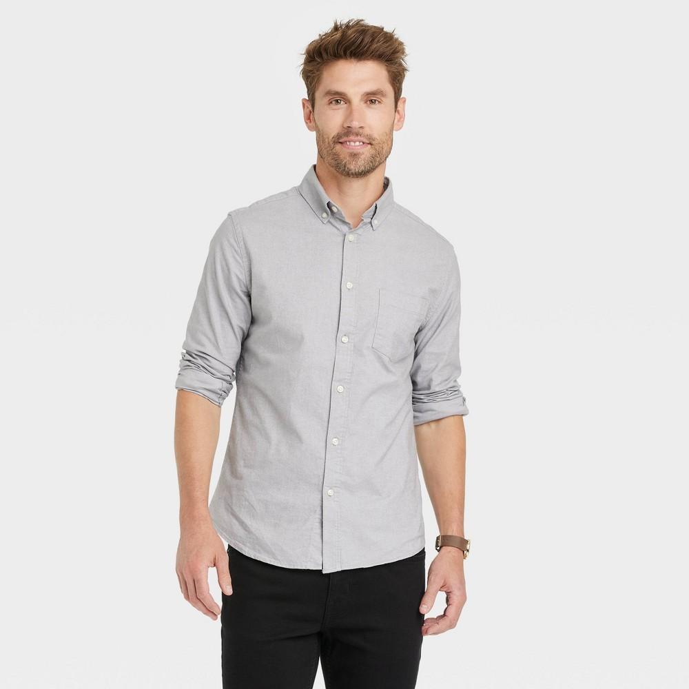 Mens Every Wear Slim Fit Long Sleeve Oxford Button-Down Shirt - Goodfellow & Co L Product Image