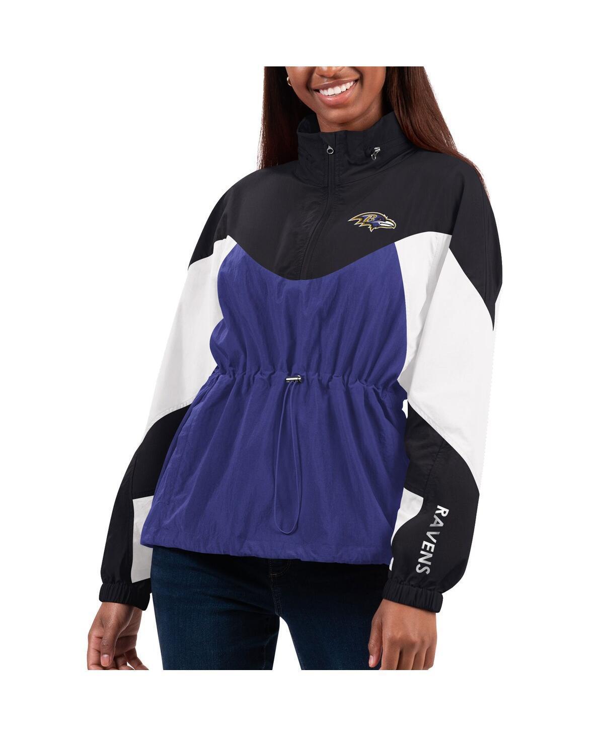 Womens G-III 4Her by Carl Banks /Black New York Jets Tie Breaker Lightweight Quarter-Zip Jacket Product Image