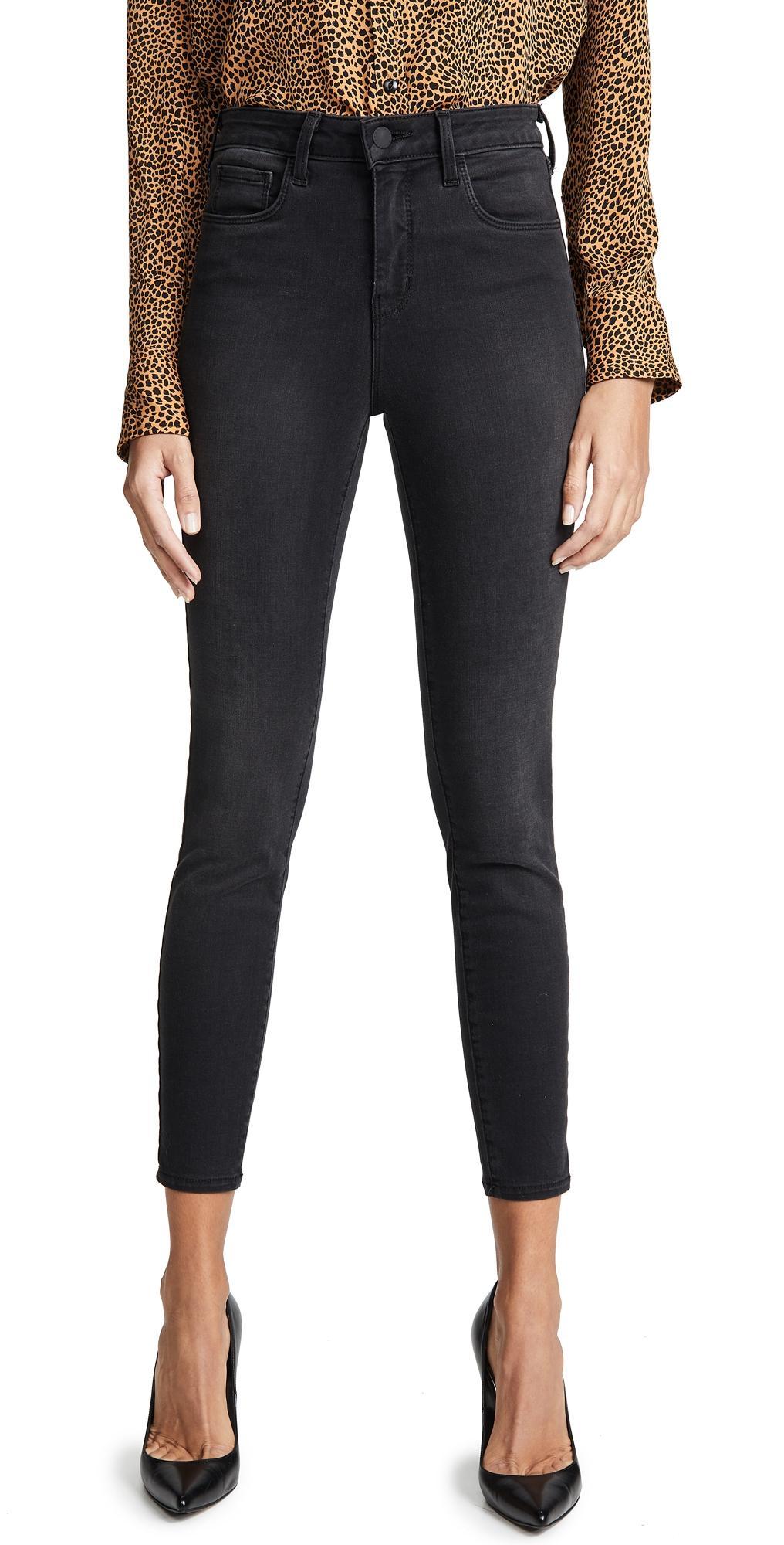 Womens Margot High-Rise Ankle Skinny Jeans - Dark Graphite - Size 32 Product Image