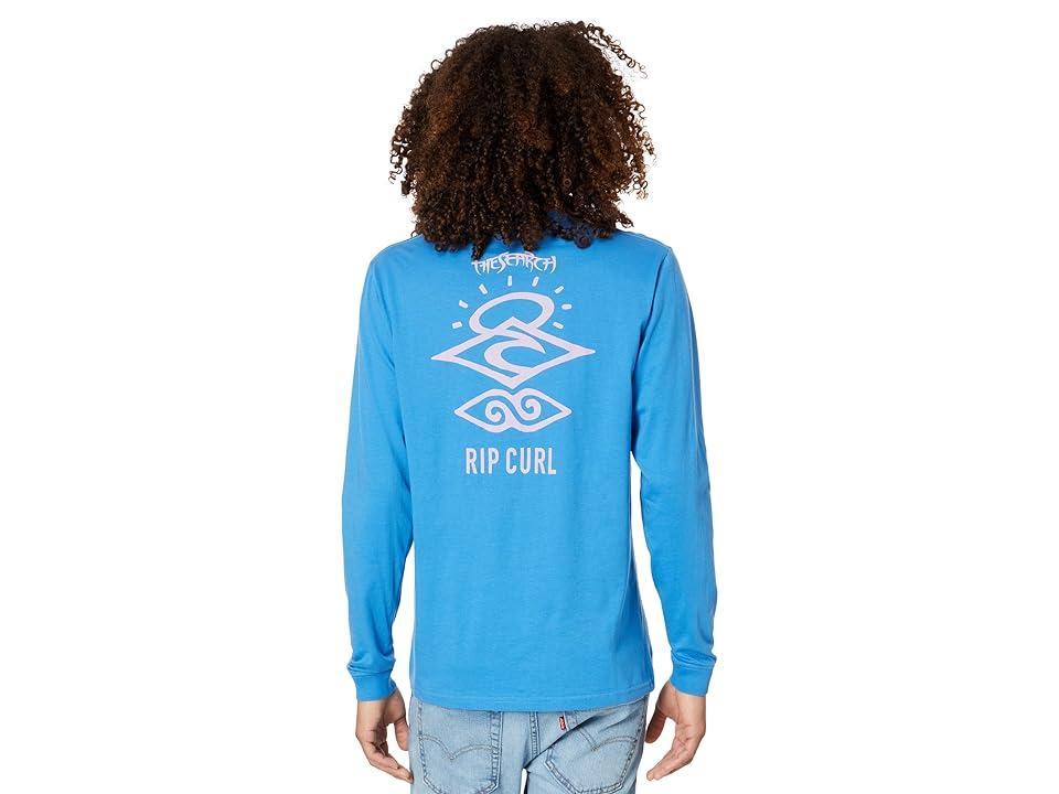 Rip Curl Search Icon Long Sleeve Tee (Cobalt) Men's T Shirt Product Image