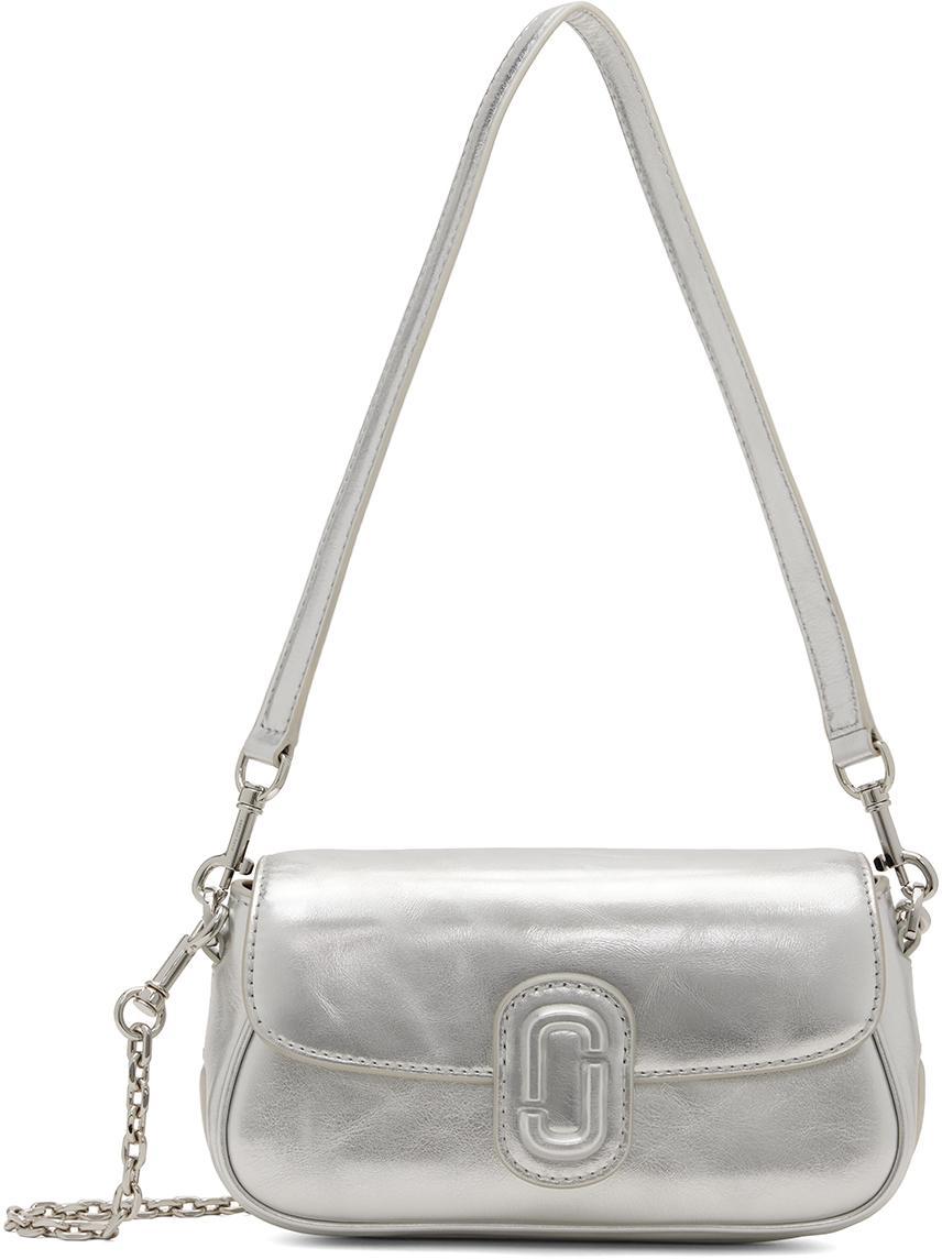 MARC JACOBS シルバー The Metallic Leather Clover ショルダーバッグ In 040 Silver Product Image