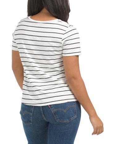 Short Sleeve Boxy Slub Top for Women Product Image